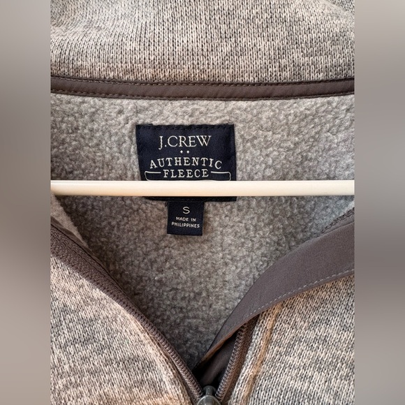 J.Crew Mens Gray Sweater fleece half-zip - Picture 3 of 8